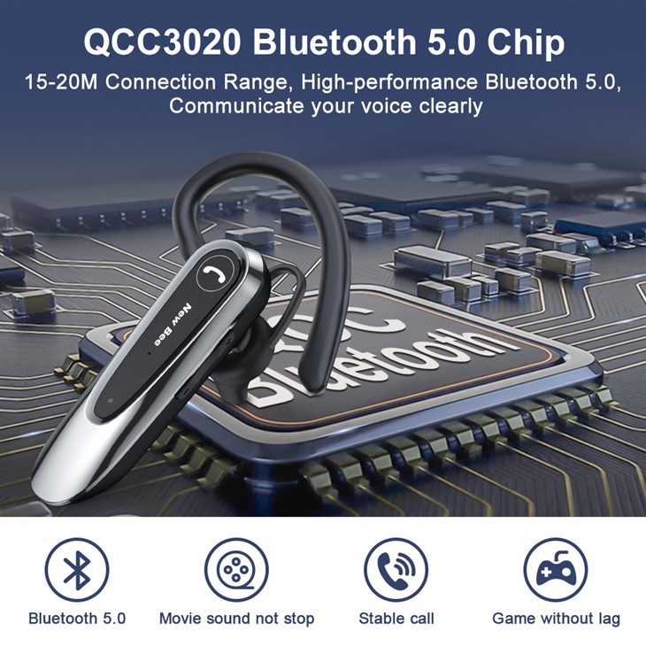 Bluetooth 5.0 Single Ear Business Headset For Phone