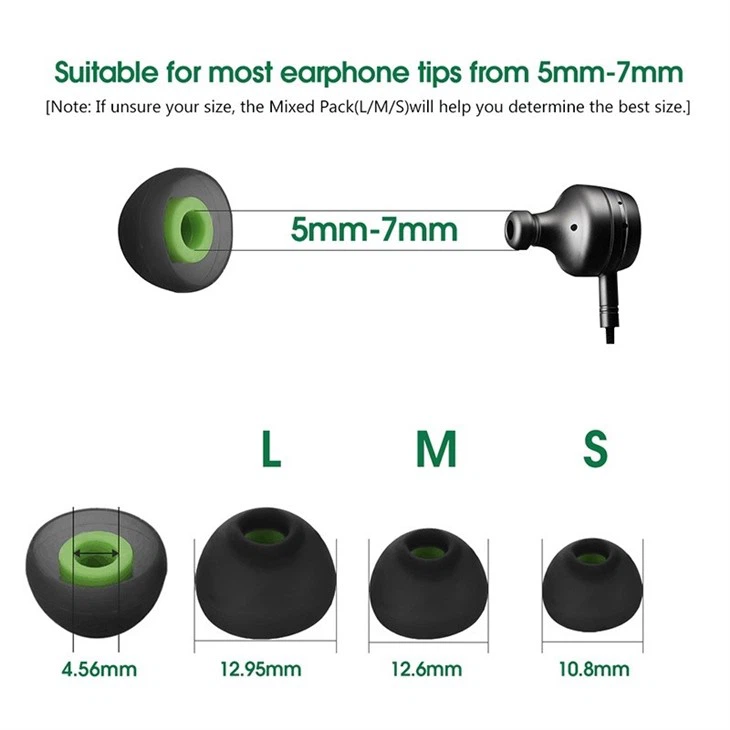 4.9mm 6 Pairs Box Silicone Ear Tips